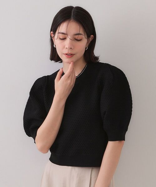 OPAQUE.CLIP / オペーク ドット クリップ ニット・セーター | ぽこぽこパフスリーブニット【洗濯機洗い可/抗ピル】 | 詳細5