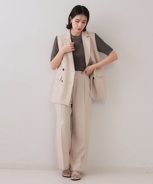 OPAQUE.CLIP / オペーク ドット クリップ ニット・セーター | シアーリブハーフスリーブニット【洗濯機洗い可/抗ピル】 | 詳細11