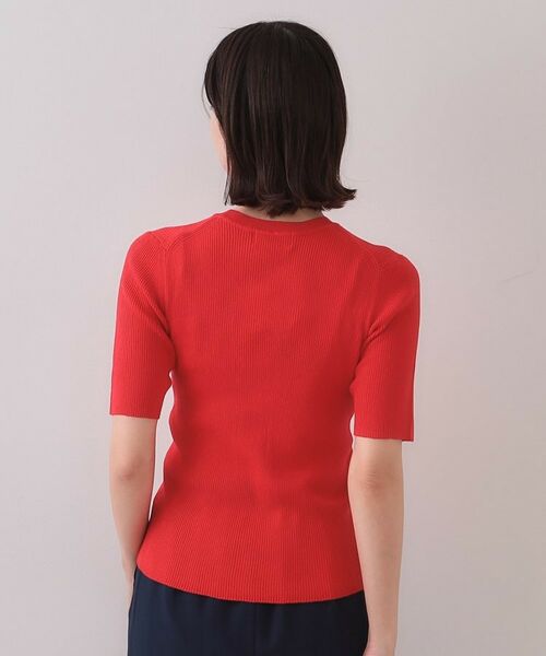 OPAQUE.CLIP / オペーク ドット クリップ ニット・セーター | シアーリブハーフスリーブニット【洗濯機洗い可/抗ピル】 | 詳細19