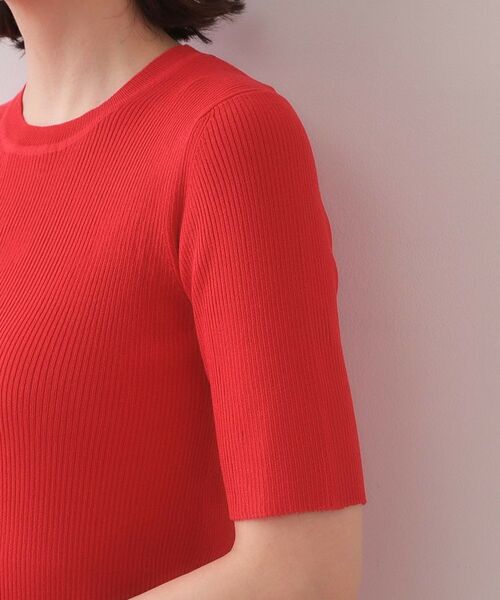 OPAQUE.CLIP / オペーク ドット クリップ ニット・セーター | シアーリブハーフスリーブニット【洗濯機洗い可/抗ピル】 | 詳細21