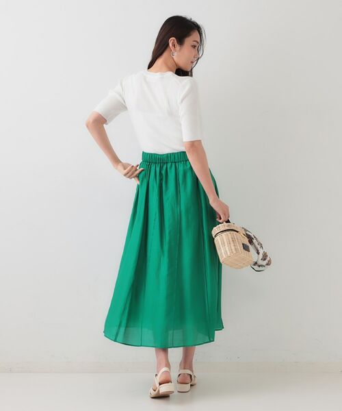 OPAQUE.CLIP / オペーク ドット クリップ ニット・セーター | シアーリブハーフスリーブニット【洗濯機洗い可/抗ピル】 | 詳細3