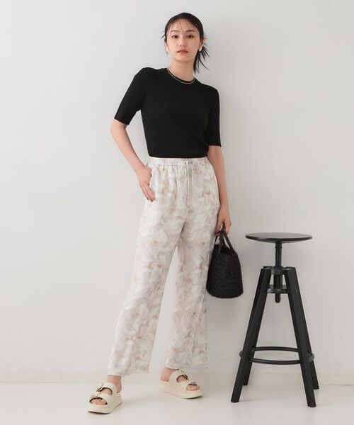 OPAQUE.CLIP / オペーク ドット クリップ ニット・セーター | シアーリブハーフスリーブニット【洗濯機洗い可/抗ピル】 | 詳細6