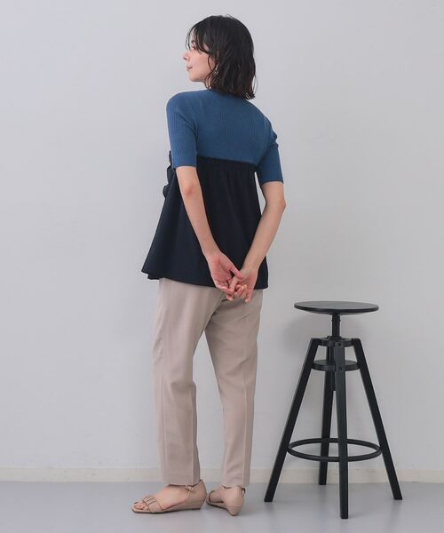 OPAQUE.CLIP / オペーク ドット クリップ ニット・セーター | リボンビスチェドッキングニット【洗濯機洗い可】 | 詳細11