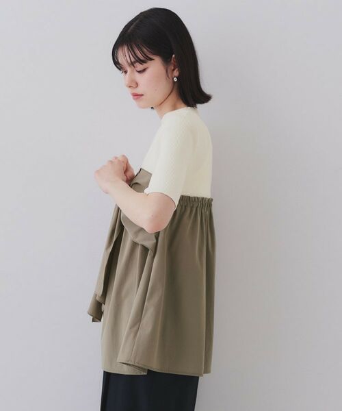 OPAQUE.CLIP / オペーク ドット クリップ ニット・セーター | リボンビスチェドッキングニット【洗濯機洗い可】 | 詳細14