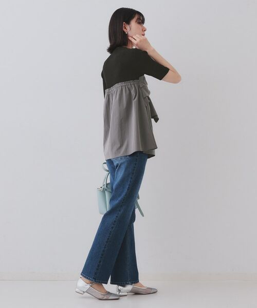 OPAQUE.CLIP / オペーク ドット クリップ ニット・セーター | リボンビスチェドッキングニット【洗濯機洗い可】 | 詳細7