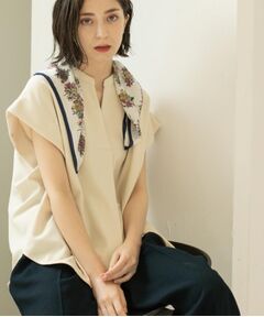 OPAQUE.CLIP / オペーク ドット クリップ カットソー | スキッパーフレンチスリーブトップス【UV/吸水速乾/洗濯機洗い可】