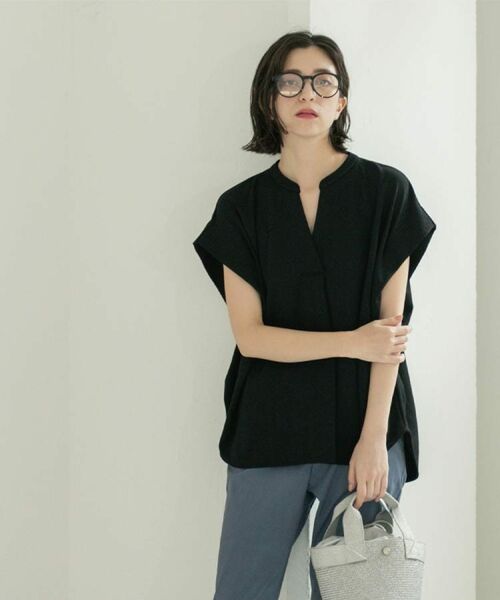 OPAQUE.CLIP / オペーク ドット クリップ カットソー | スキッパーフレンチスリーブトップス【UV/吸水速乾/洗濯機洗い可】 | 詳細10