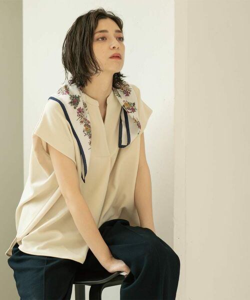 OPAQUE.CLIP / オペーク ドット クリップ カットソー | スキッパーフレンチスリーブトップス【UV/吸水速乾/洗濯機洗い可】 | 詳細14