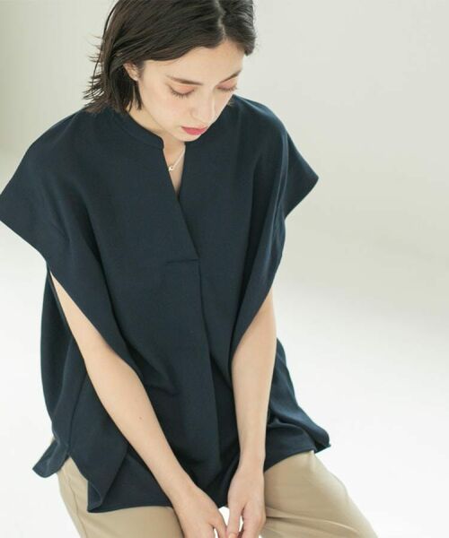 OPAQUE.CLIP / オペーク ドット クリップ カットソー | スキッパーフレンチスリーブトップス【UV/吸水速乾/洗濯機洗い可】 | 詳細19