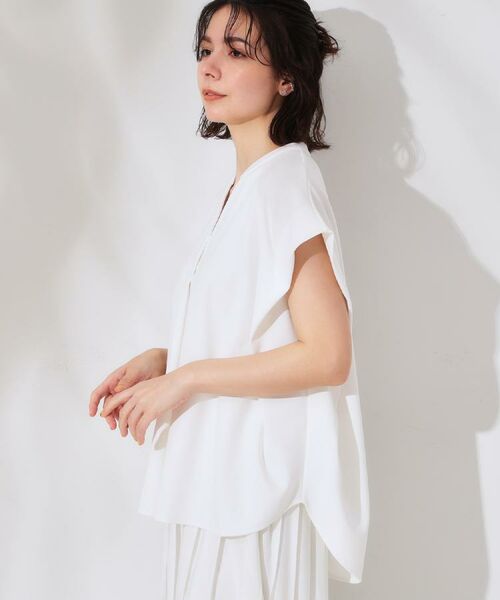 OPAQUE.CLIP / オペーク ドット クリップ カットソー | スキッパーフレンチスリーブトップス【UV/吸水速乾/洗濯機洗い可】 | 詳細21