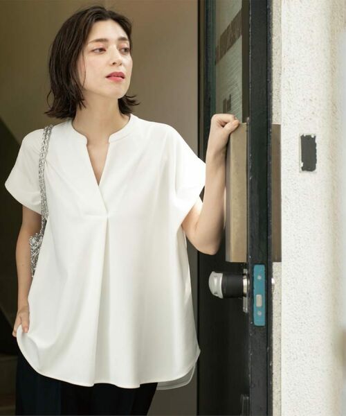 OPAQUE.CLIP / オペーク ドット クリップ カットソー | スキッパーフレンチスリーブトップス【UV/吸水速乾/洗濯機洗い可】 | 詳細4