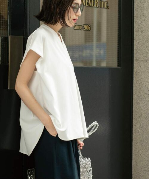 OPAQUE.CLIP / オペーク ドット クリップ カットソー | スキッパーフレンチスリーブトップス【UV/吸水速乾/洗濯機洗い可】 | 詳細7