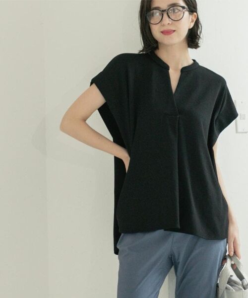 OPAQUE.CLIP / オペーク ドット クリップ カットソー | スキッパーフレンチスリーブトップス【UV/吸水速乾/洗濯機洗い可】 | 詳細9