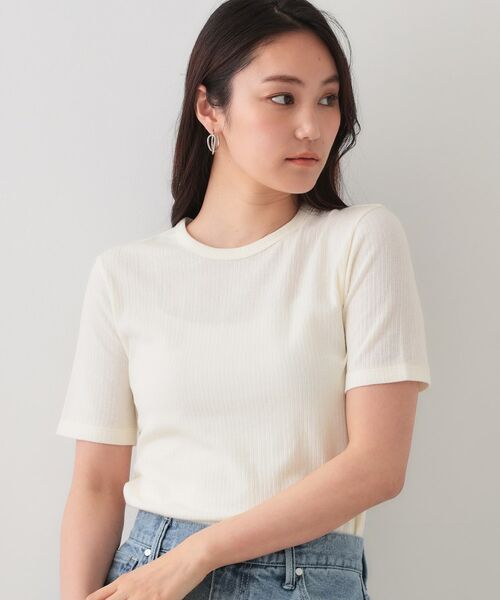 OPAQUE.CLIP / オペーク ドット クリップ カットソー | ストライプリブカットソー【洗濯機洗い可】 | 詳細1