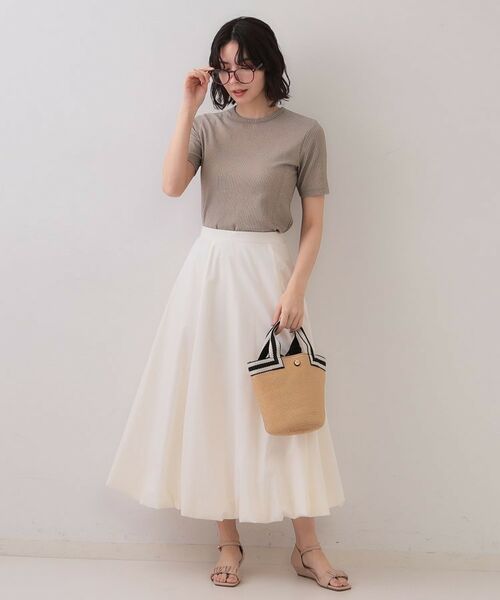 OPAQUE.CLIP / オペーク ドット クリップ カットソー | ストライプリブカットソー【洗濯機洗い可】 | 詳細6