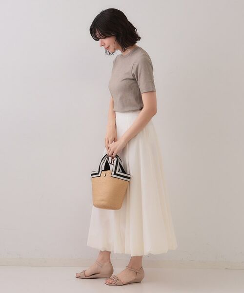 OPAQUE.CLIP / オペーク ドット クリップ カットソー | ストライプリブカットソー【洗濯機洗い可】 | 詳細7