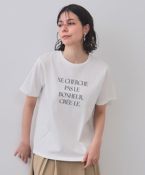 OPAQUE. CLIP/オペーク ドット クリップ アソートロゴTシャツ【洗濯機洗い可】 ホワイト(101) 38(M) OPAQUE. CLIP/オペーク ドット クリップ アソートロゴTシャツ【洗濯機洗い可】 ホワイト(101) 38(M)