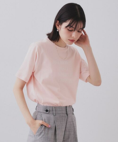 OPAQUE. CLIP/オペーク ドット クリップ アソートロゴTシャツ【洗濯機洗い可】 ライトピンク(170) 38(M) OPAQUE. CLIP/オペーク ドット クリップ アソートロゴTシャツ【洗濯機洗い可】 ライトピンク(170) 38(M)