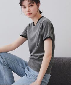 OPAQUE.CLIP / オペーク ドット クリップ カットソー | ベロアTシャツ【洗濯機洗い可】