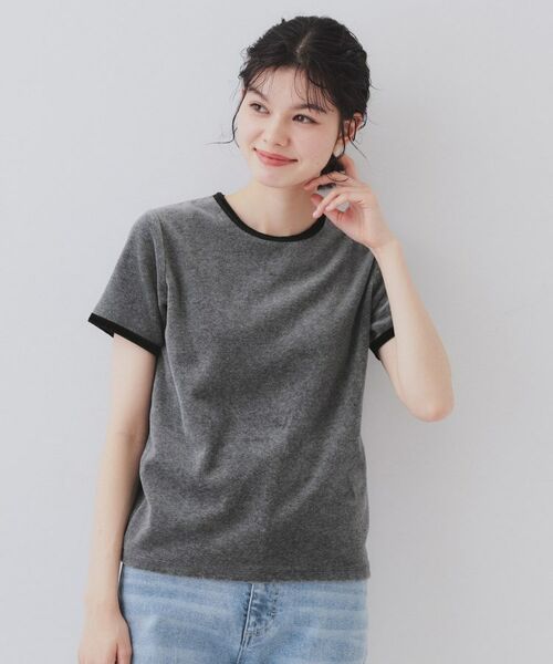 OPAQUE.CLIP / オペーク ドット クリップ カットソー | ベロアTシャツ【洗濯機洗い可】 | 詳細9