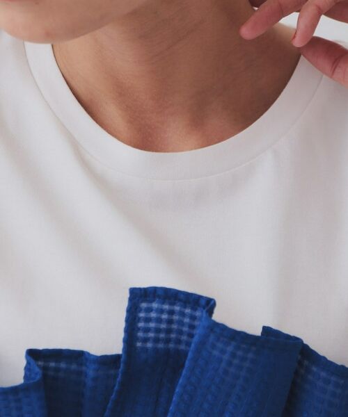 OPAQUE.CLIP / オペーク ドット クリップ カットソー | シアーギンガムドッキングペプラムカットソー【洗濯機洗い可】 | 詳細12