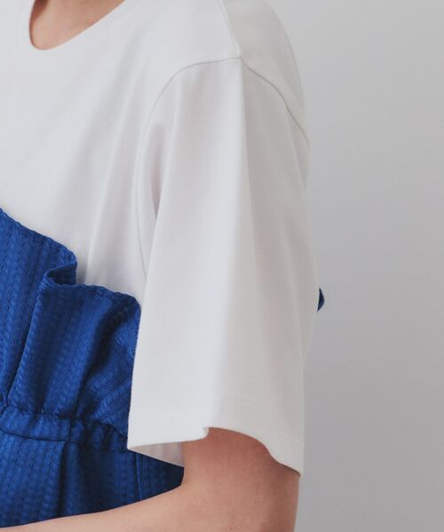 OPAQUE.CLIP / オペーク ドット クリップ カットソー | シアーギンガムドッキングペプラムカットソー【洗濯機洗い可】 | 詳細13