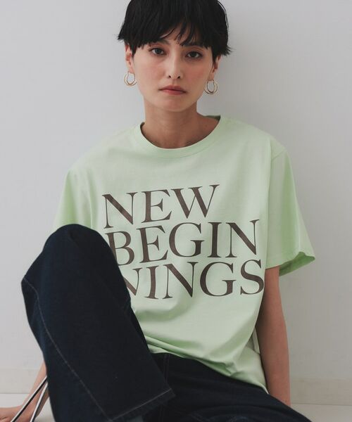 OPAQUE. CLIP/オペーク ドット クリップ BIGロゴTシャツ【洗濯機洗い可】 ライトグリーン(020) 00 OPAQUE. CLIP/オペーク ドット クリップ BIGロゴTシャツ【洗濯機洗い可】 ライトグリーン(020) 00