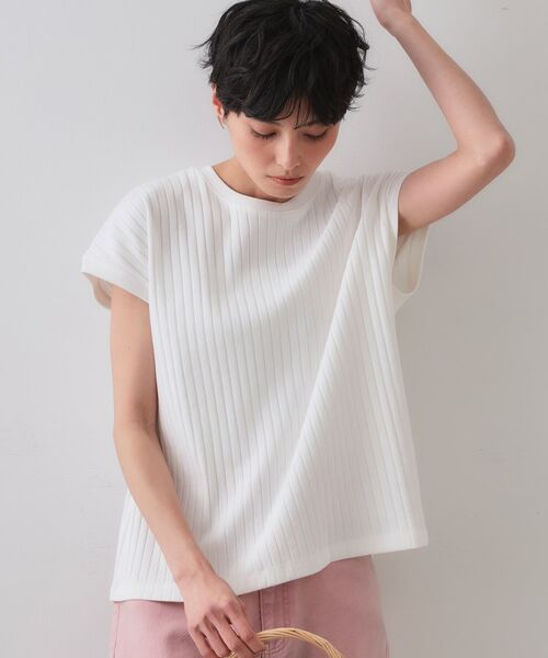 OPAQUE. CLIP/オペーク ドット クリップ ワイドリブフレンチTシャツ ホワイト(001) 40(L) OPAQUE. CLIP/オペーク ドット クリップ ワイドリブフレンチTシャツ ホワイト(001) 40(L)