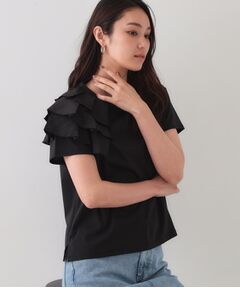 OPAQUE.CLIP / オペーク ドット クリップ カットソー | ショルダーフリルドッキングカットソー【UV/接触冷感/洗濯機洗い可】