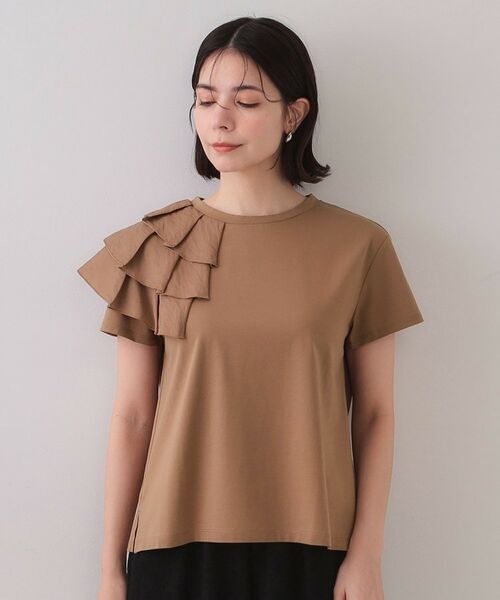 OPAQUE.CLIP / オペーク ドット クリップ カットソー | ショルダーフリルドッキングカットソー【UV/接触冷感/洗濯機洗い可】 | 詳細12