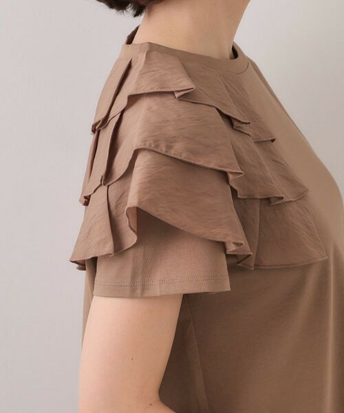 OPAQUE.CLIP / オペーク ドット クリップ カットソー | ショルダーフリルドッキングカットソー【UV/接触冷感/洗濯機洗い可】 | 詳細16