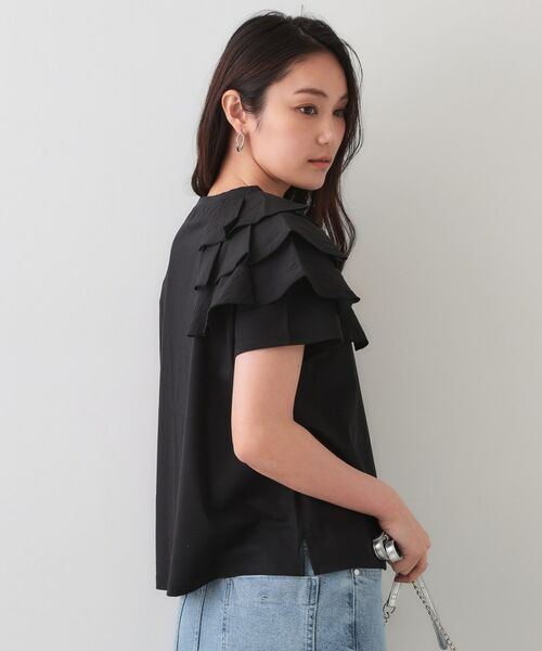 OPAQUE.CLIP / オペーク ドット クリップ カットソー | ショルダーフリルドッキングカットソー【UV/接触冷感/洗濯機洗い可】 | 詳細4