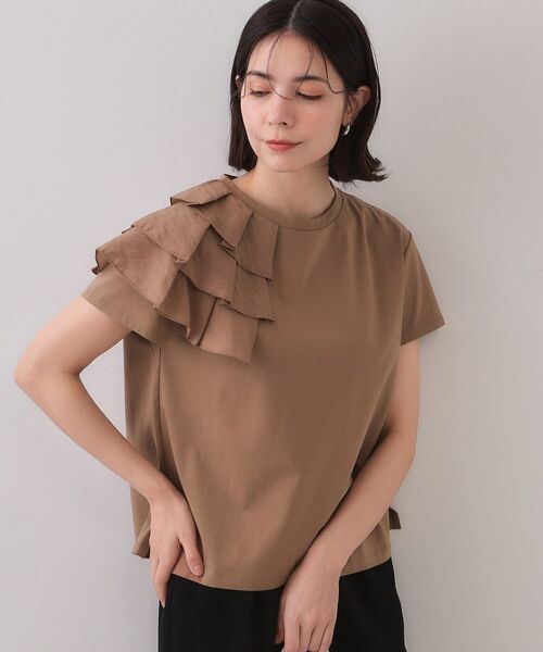 OPAQUE.CLIP / オペーク ドット クリップ カットソー | ショルダーフリルドッキングカットソー【UV/接触冷感/洗濯機洗い可】 | 詳細8