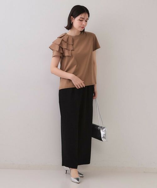 OPAQUE.CLIP / オペーク ドット クリップ カットソー | ショルダーフリルドッキングカットソー【UV/接触冷感/洗濯機洗い可】 | 詳細9