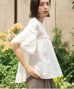 OPAQUE.CLIP / オペーク ドット クリップ カットソー | ギャザーフリルドッキングカットソー【洗濯機洗い可】