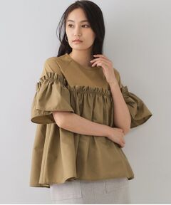 OPAQUE.CLIP / オペーク ドット クリップ カットソー | ギャザーフリルドッキングカットソー【洗濯機洗い可】