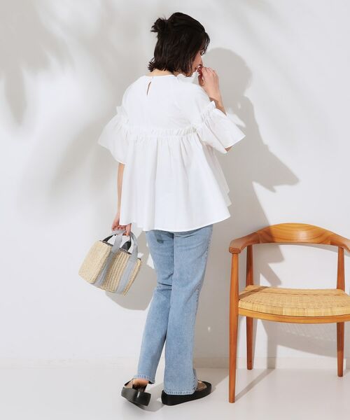 OPAQUE.CLIP / オペーク ドット クリップ カットソー | ギャザーフリルドッキングカットソー【洗濯機洗い可】 | 詳細17