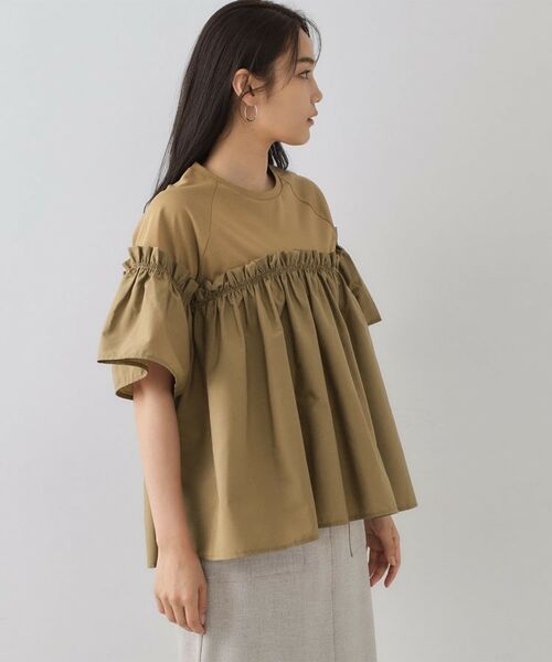 OPAQUE.CLIP / オペーク ドット クリップ カットソー | ギャザーフリルドッキングカットソー【洗濯機洗い可】 | 詳細19