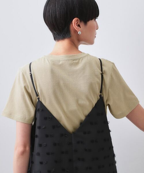 OPAQUE.CLIP / オペーク ドット クリップ Tシャツ | ラメベーシックTシャツ【洗濯機洗い可】 | 詳細1