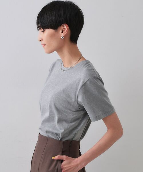 OPAQUE.CLIP / オペーク ドット クリップ Tシャツ | ラメベーシックTシャツ【洗濯機洗い可】 | 詳細9