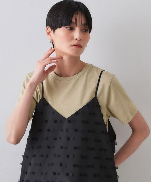 OPAQUE. CLIP/オペーク ドット クリップ ラメベーシックTシャツ【洗濯機洗い可】 ゴールド(607) 38(M) OPAQUE. CLIP/オペーク ドット クリップ ラメベーシックTシャツ【洗濯機洗い可】 ゴールド(607) 38(M)