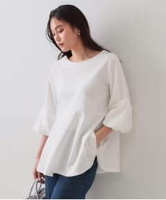 OPAQUE.CLIP / オペーク ドット クリップ カットソー | ボリュームスリーブペプラムトップス【洗濯機洗い可】