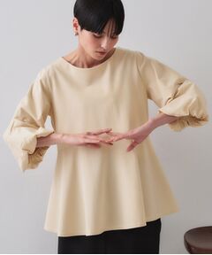 OPAQUE.CLIP / オペーク ドット クリップ カットソー | ボリュームスリーブペプラムトップス【洗濯機洗い可】