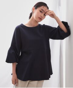 OPAQUE.CLIP / オペーク ドット クリップ カットソー | ボリュームスリーブペプラムトップス【洗濯機洗い可】
