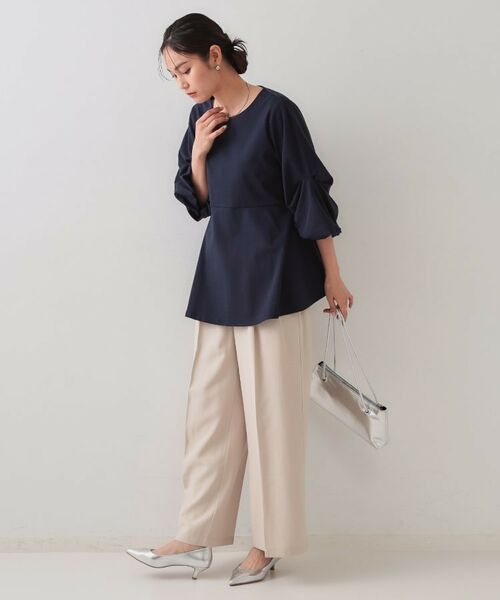 OPAQUE.CLIP / オペーク ドット クリップ カットソー | ボリュームスリーブペプラムトップス【洗濯機洗い可】 | 詳細10