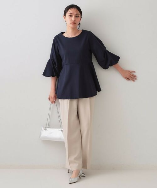 OPAQUE.CLIP / オペーク ドット クリップ カットソー | ボリュームスリーブペプラムトップス【洗濯機洗い可】 | 詳細11