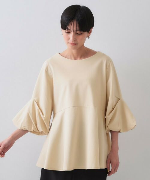 OPAQUE.CLIP / オペーク ドット クリップ カットソー | ボリュームスリーブペプラムトップス【洗濯機洗い可】 | 詳細13