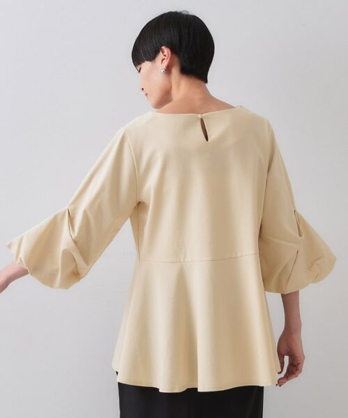 OPAQUE.CLIP / オペーク ドット クリップ カットソー | ボリュームスリーブペプラムトップス【洗濯機洗い可】 | 詳細15