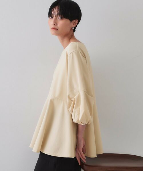 OPAQUE.CLIP / オペーク ドット クリップ カットソー | ボリュームスリーブペプラムトップス【洗濯機洗い可】 | 詳細5