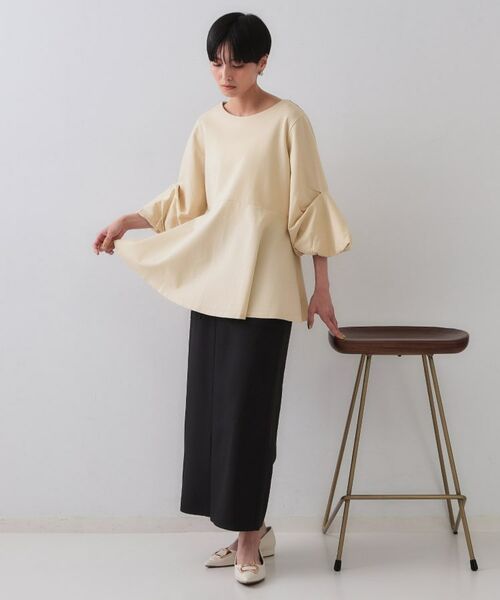 OPAQUE.CLIP / オペーク ドット クリップ カットソー | ボリュームスリーブペプラムトップス【洗濯機洗い可】 | 詳細6